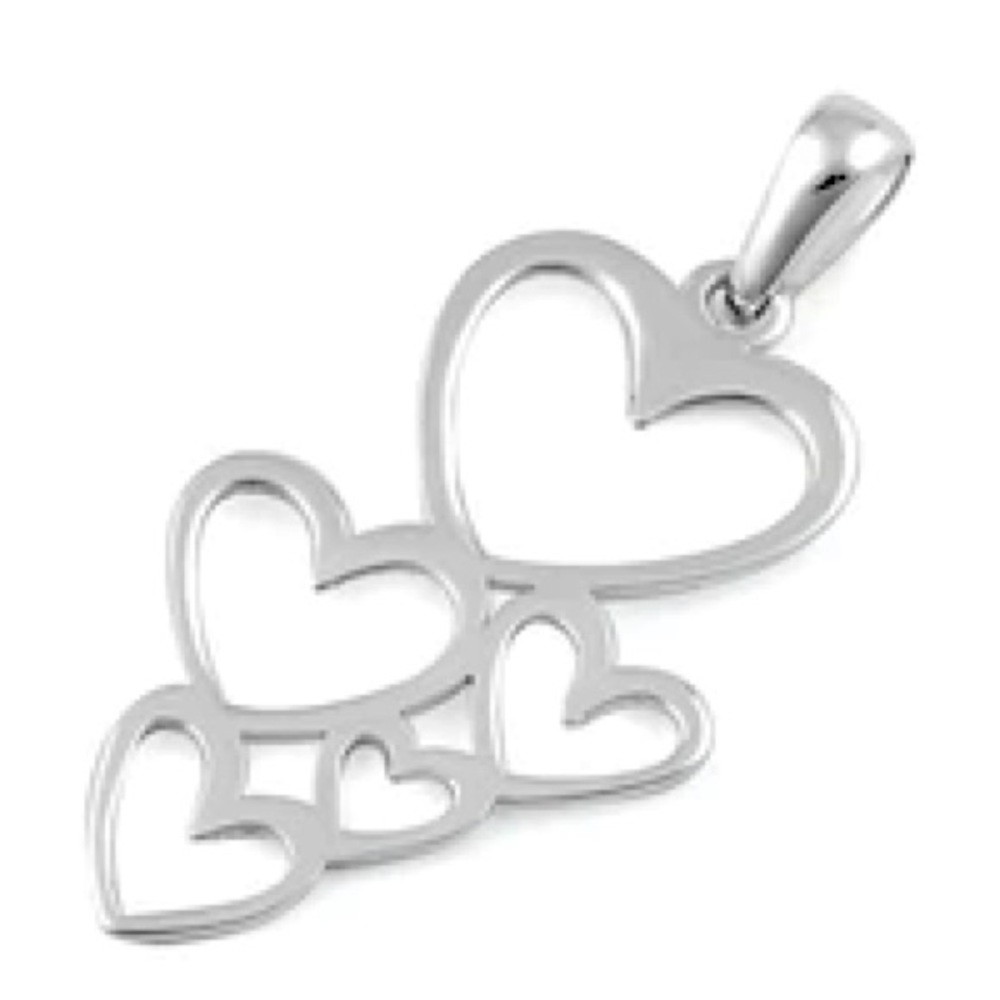Sterling Silver Floating Hearts necklace